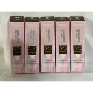 Lot of 5 Unicorn Glow Hydrating Foundation Shade 12 Cocoa 30g New